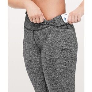 Lululemon Wunder Under Women's Heathered Black Hi-Rise Tight 28” Leggings SZ 2